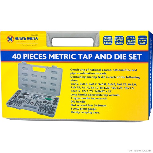 40pc Metric Tap & Die Set
