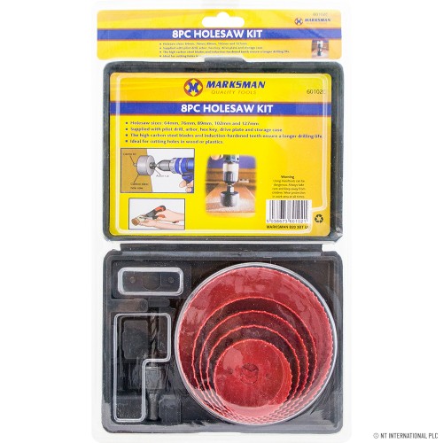 8pc Holesaw Kit - Blowcase - DB