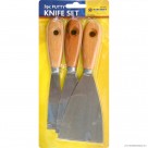 3pc Scraper Set - Wooden Handle