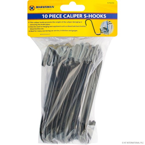 10pc Caliper S-Hooks - Black