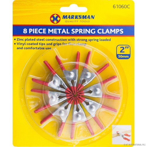 8pc Metal Spring Clamps - 2