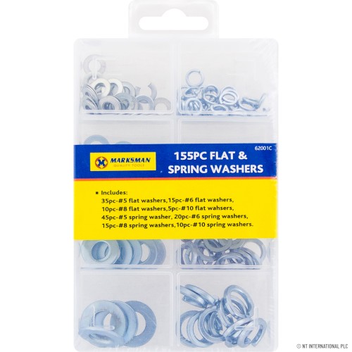 155pc Flat and Spring Washers