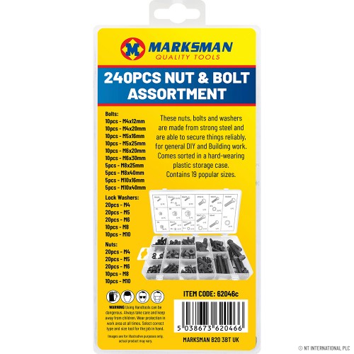 240pc Nut and Bolt Assortment