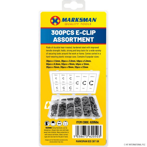 300pc E-Clip Assortment