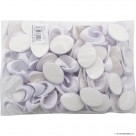 100pc Self Adhesive Hook Large Oval White