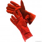 Red Leather Welders Gauntlets