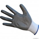 Size 8 White / Grey Nitrile Coated Gloves - M