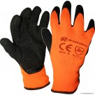 Size 8 Orange Latex Coated Winter Gloves - M