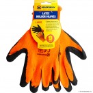 Size 9 Orange Latex Coated Winter Gloves - L