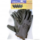 4 Pairs Black Nitrile Coated Gloves - Size 10