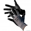 4 Pairs Black Nitrile Coated Gloves - Size 10