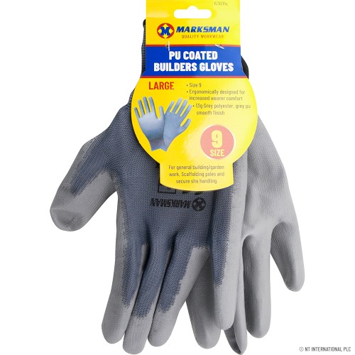 Size 9 Grey / Grey Nitrile Coated Gloves - L
