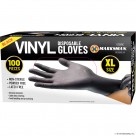 Black Vinyl Powder Free Gloves - X Large