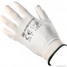 Size 8 White PU Coated Builder Gloves - M