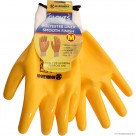 Size 8 Yellow Nitrile Coated Builder Gloves -