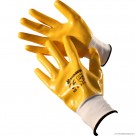 Size 8 Yellow Nitrile Coated Builder Gloves -