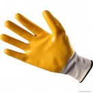 Size 8 Yellow Nitrile Coated Builder Gloves -