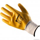 Size 8 Yellow Nitrile Coated Builder Gloves -