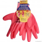 Size 9 Pink PVC Coated Gloves - Large