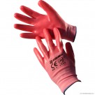 Size 9 Pink PVC Coated Gloves - Large