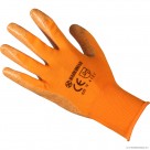 Size 9 Orange Nitrile Coated Gloves - L