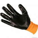 Size 9 Orange / Black Nitrile Coated Gloves -