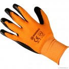 Size 9 Orange / Black Nitrile Coated Gloves -