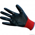 Size 8 Red / Black Nitrile Coated Gloves - M