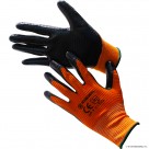 Size 8 Orange / Black Nitrile Coated Gloves -