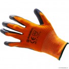 Size 8 Orange / Black Nitrile Coated Gloves -