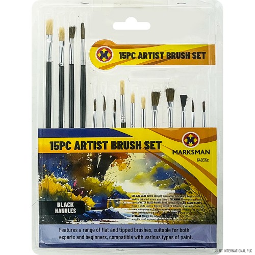 15 Artists Paint Brushed Set