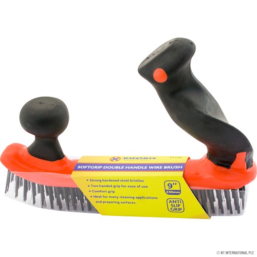 Double Handle Wire Brush - Soft Grip