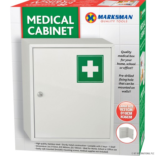 Steel Medicine Cabinet Box - 31.5x36x10cm