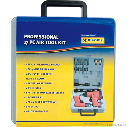 17pc Air Tool Kit and Accessories