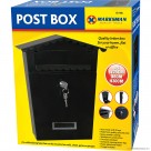 Small Black Post Box - 25x8x30cm