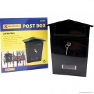 Small Black Post Box - 25x8x30cm