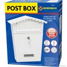 Small White Post Box - 25x8x30cm