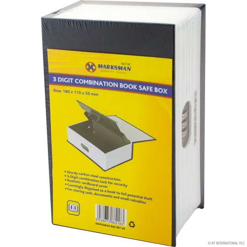 3 Digit Combination Book Safe Box