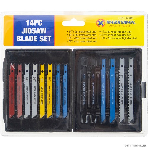 14pc Jigsaw Blade Set - Black Case