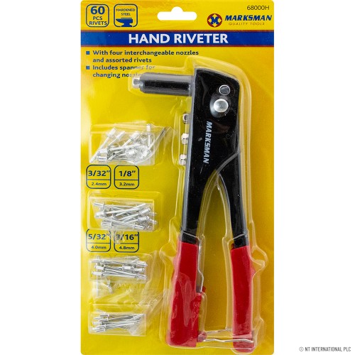 Hand Rivet Gun with 60 Rivets