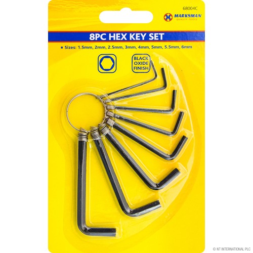 8pc Hex Key Set - Metric