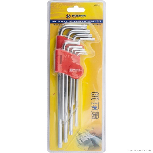 9pc Extra Long Offset Torx Key Set