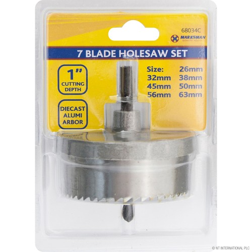 7 Blade Holesaw Set 1