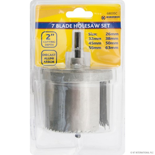 7 Blade Holesaw Set 2