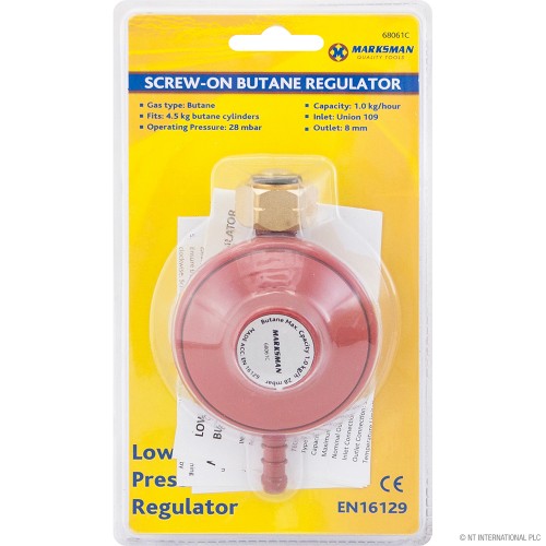 Butane Gas Regulator - Screw On