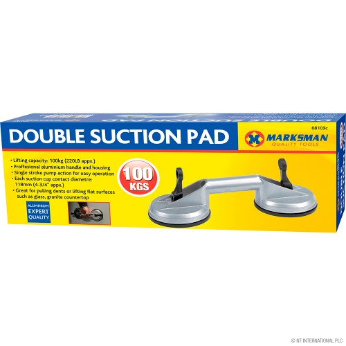 Double Suction Pad - 100kg - Alu Handle