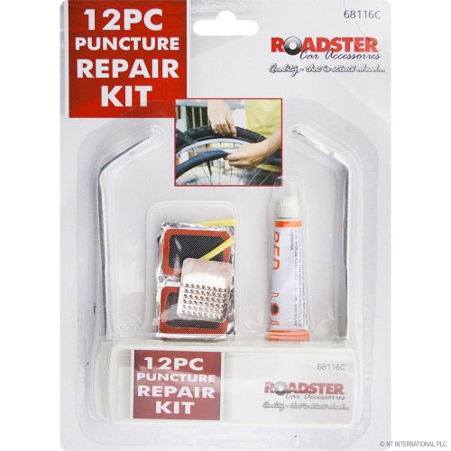 12pc Bicycle / Bike Puncture Repair Kit