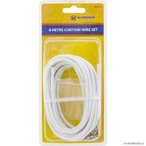 4m Curtain Wire Set - Double Blister