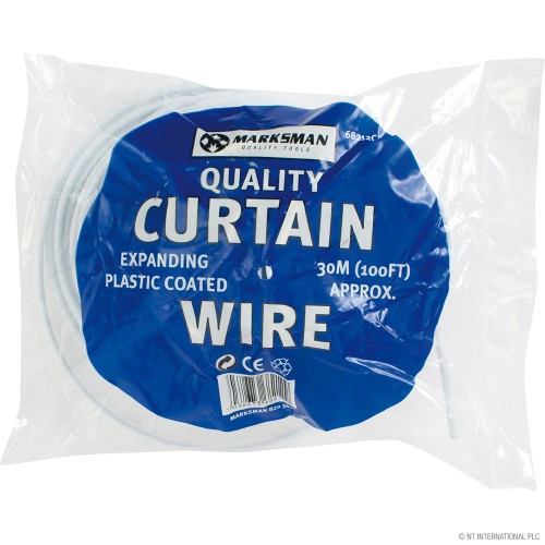 30m Curtain Wire Set On Roll - Polybag