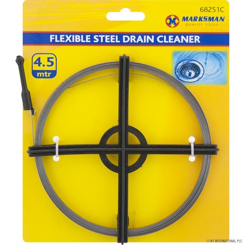 4.5m Steel Drain Cleaner - Flexible